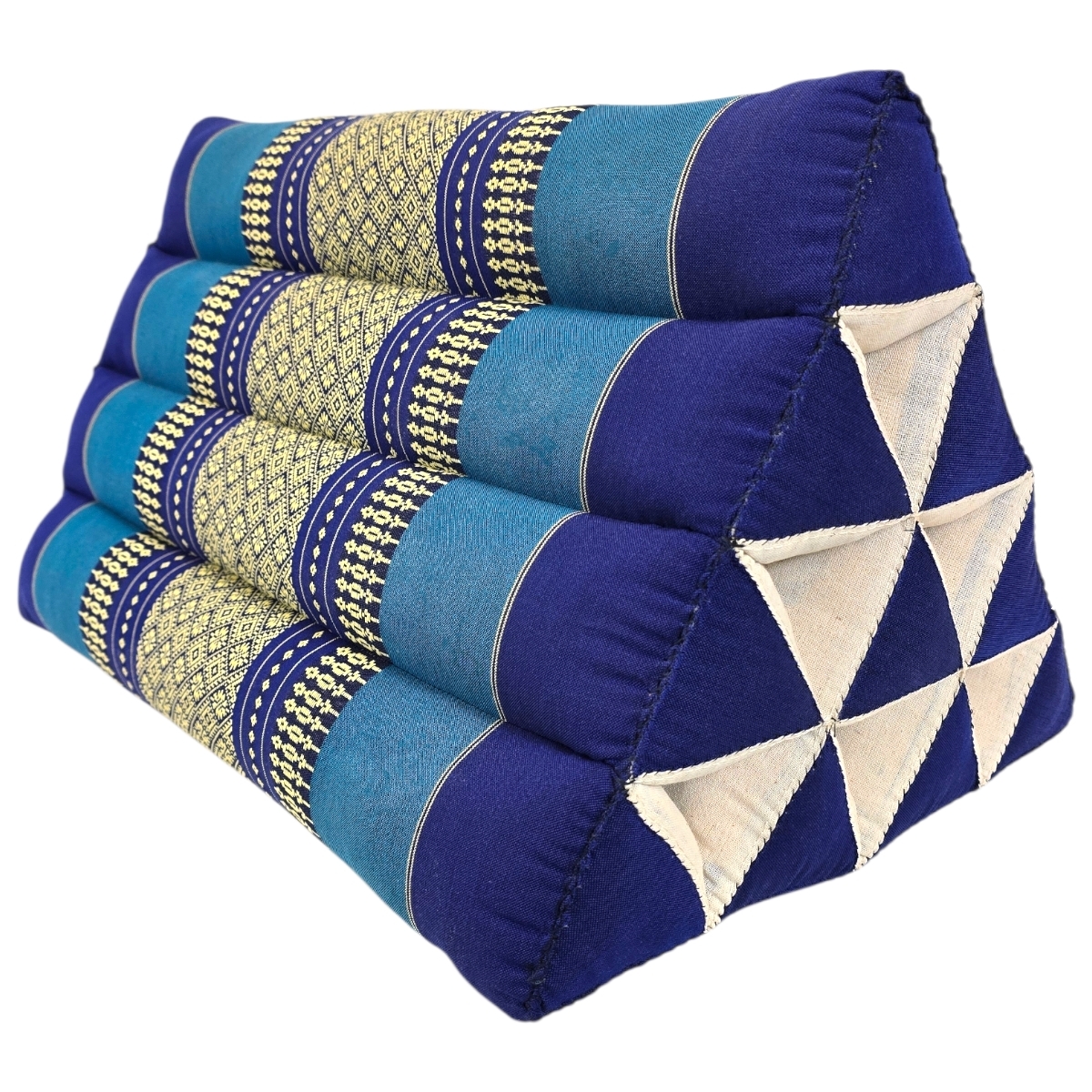 Dreieckkissen aus Kapok Blau Dreieckkissen aus Kapok Blau