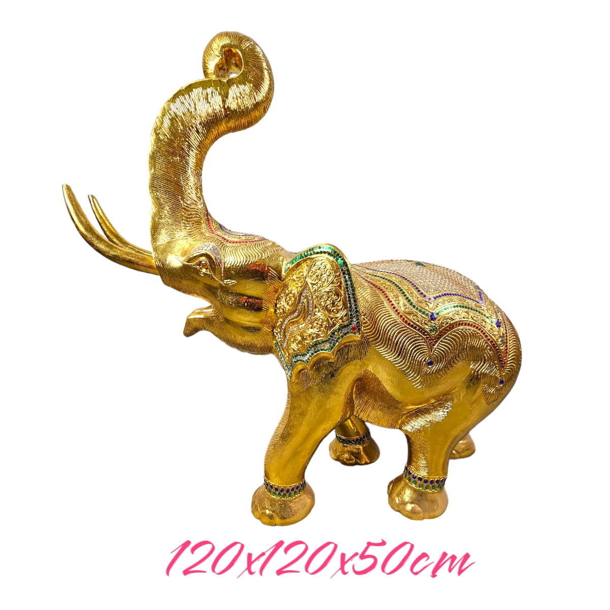 Goldener Elefant aus Holz Goldener Elefant aus Holz