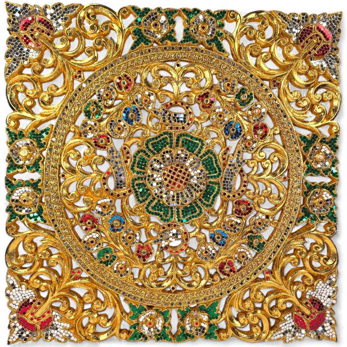 Goldenes Blumen Relief Goldenes Blumen Relief