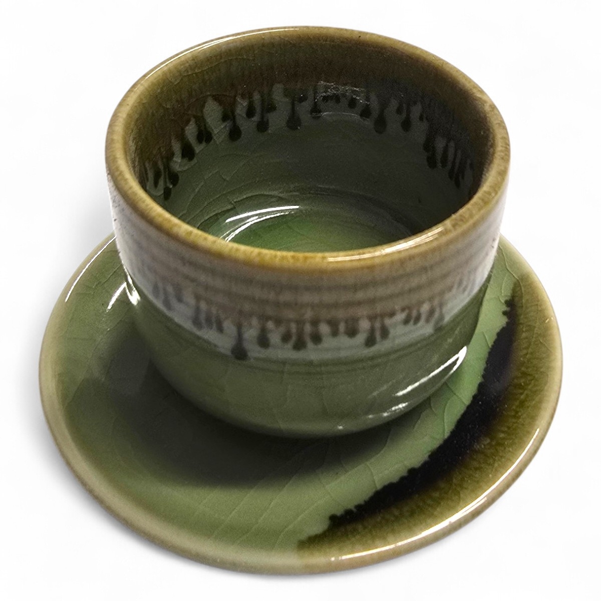 Tee Tasse Grün /Braun Tee Tasse Grün /Braun