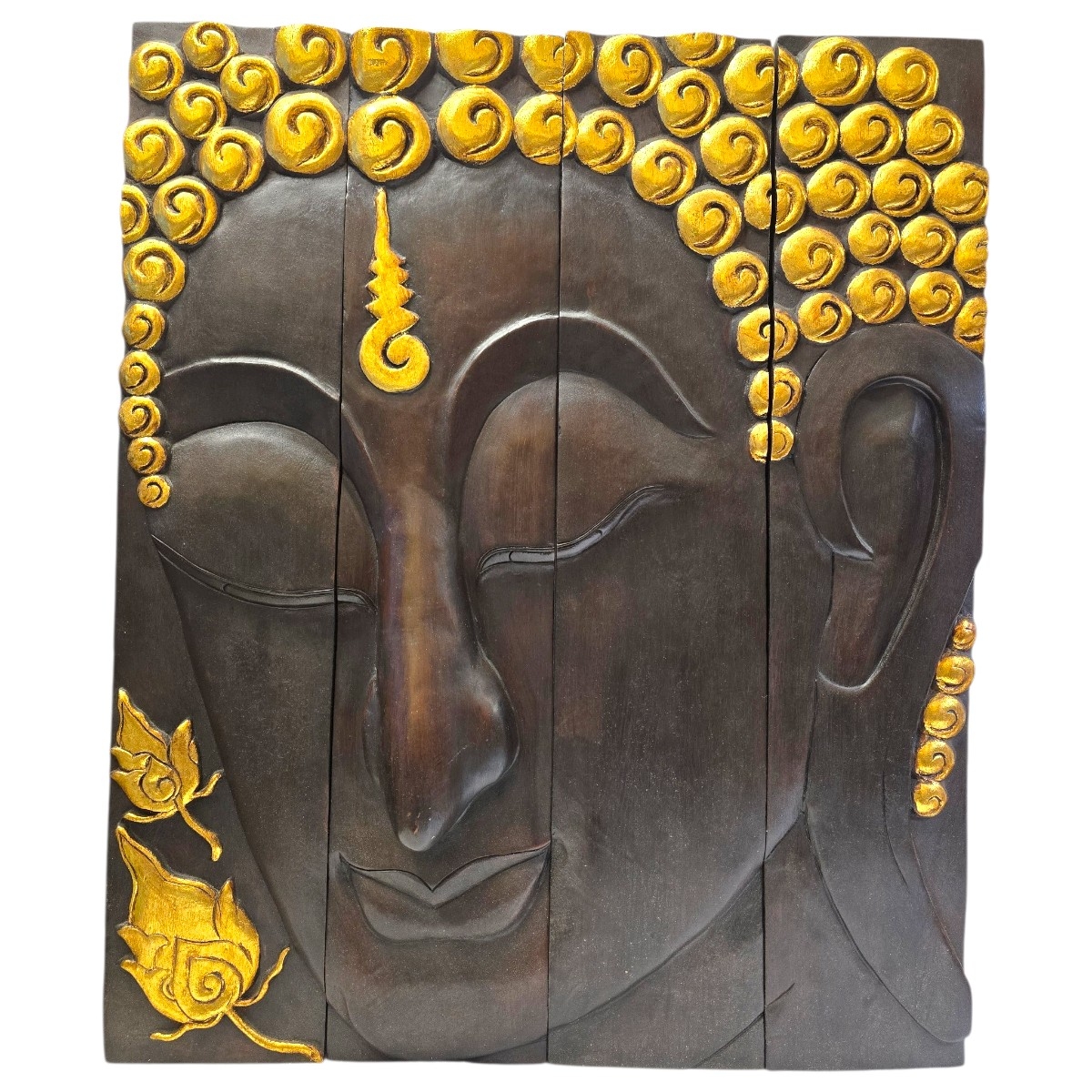 Buddha Releif 4 tlg 
