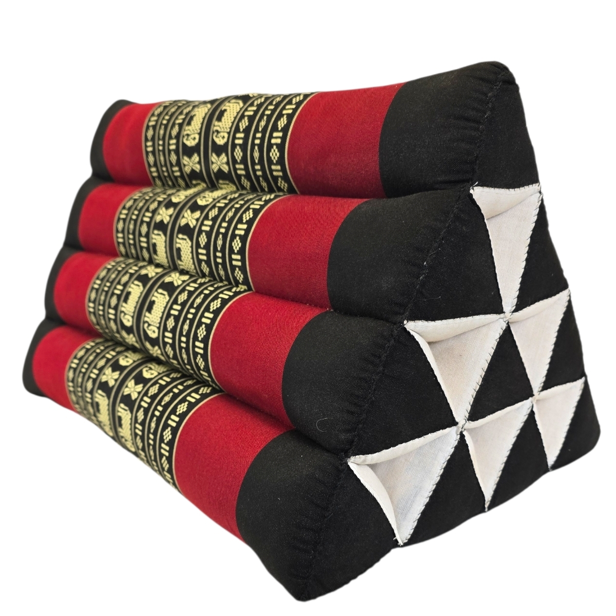 Dreieckkissen aus Kapok Rot/Elefant Dreieckkissen aus Kapok Rot/Elefant